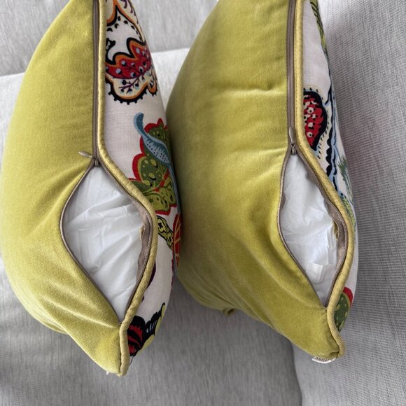 Arhaus Double-Sided Floral Paisley Accent Pillows - Picture 5 of 7